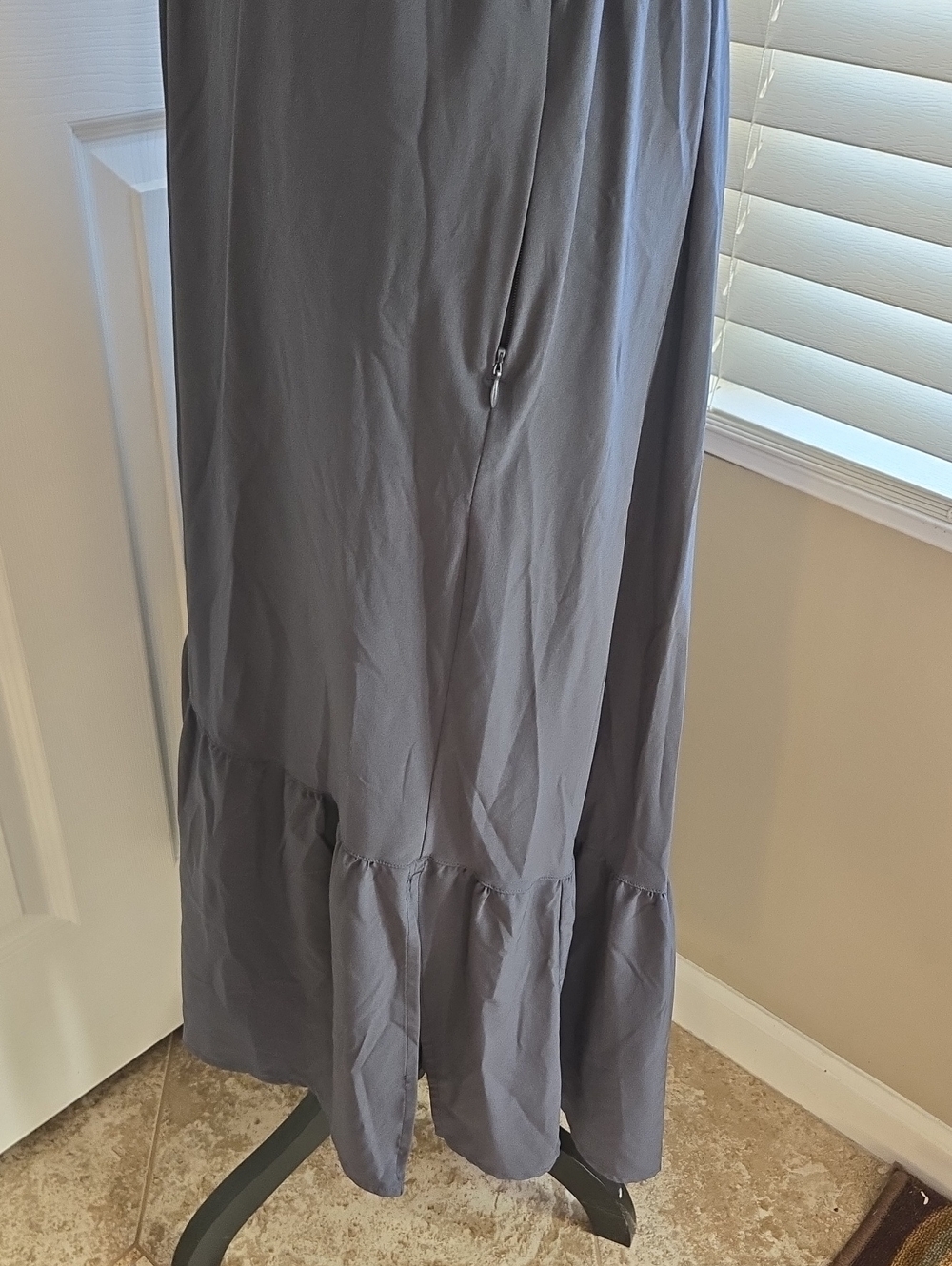 Zella Navy Sleeveless Drawstring Maxi Dress - Picture 4 of 8